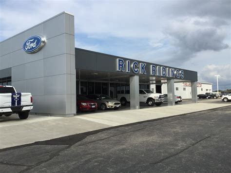 Rick ridings ford - Rick Ridings Ford. 4.8 (439 reviews) 1817 Ridings Dr Monticello, IL 61856. Visit Rick Ridings Ford. View all hours. Contact seller. New (217) 817-0969. Used (217) …